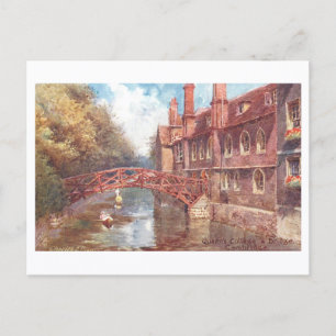 Altes Queen's College und Brücke, Cambridge Postkarte