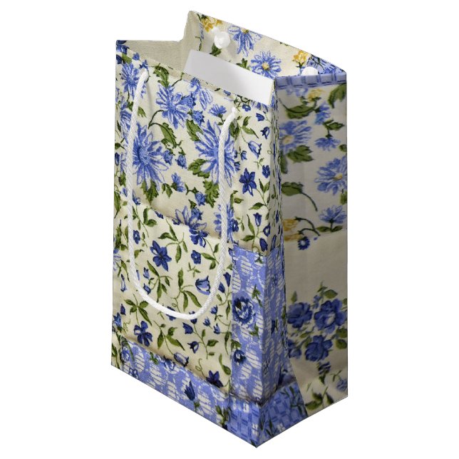Altes Quilt Kleine Geschenktüte (Vorderseite Schrägansicht)