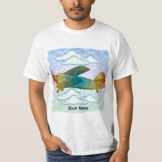Altes Regenbogenflugzeug T-Shirt (Vorderseite)