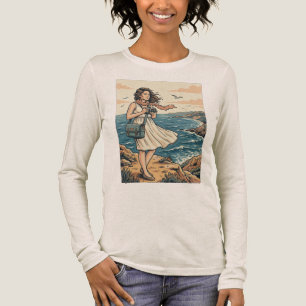 Altes Reisefotografieplakat im Küstenstil Tri-Blend Shirt