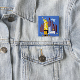 Altes Reiseplakat für Allegheny Airlines Button