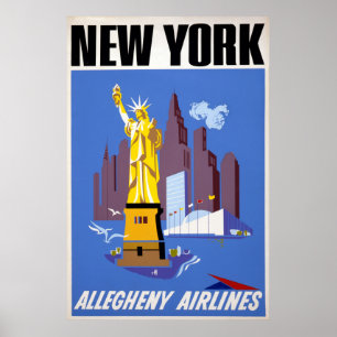 Altes Reiseplakat für Allegheny Airlines Poster