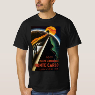 Altes Reiseplakat für die Monte Carlo Auto Rallye T-Shirt