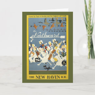 Altes Reiseplakat für die New Haven R.R. Karte
