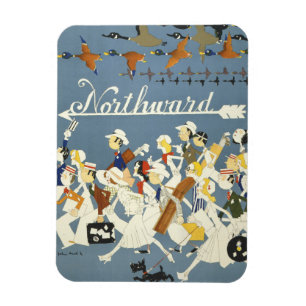 Altes Reiseplakat für die New Haven R.R. Magnet