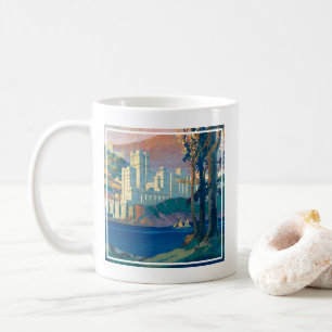 Altes Reiseplakat für New York Central Lines Kaffeetasse