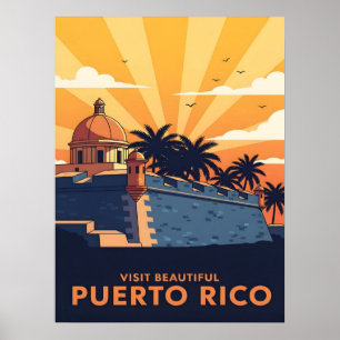 Altes Reiseplakat für Puerto Rico Poster