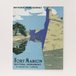 Altes Reiseplakat mit Fort Marion