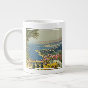 Altes Reiseplakat von San Remo von einer Terrasse Jumbo-Tasse