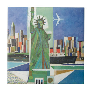 Altes Reiseposter für American Airlines Fliese