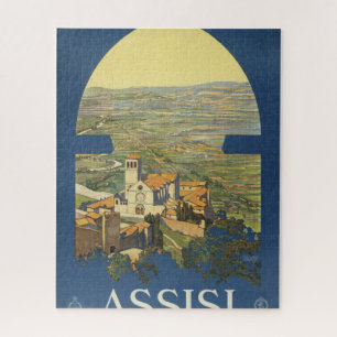 Altes Reiseposter von Assisi, Italien
