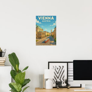 Altes Reiseposter Wien Österreich Poster