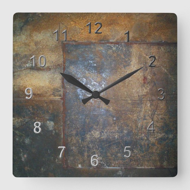 Altes Rennen Quadratische Wanduhr (Vorderseite)