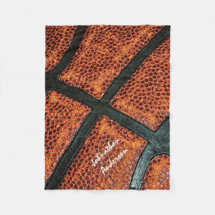 Altes Retro Basketball-Muster mit signiertem Namen Fleecedecke