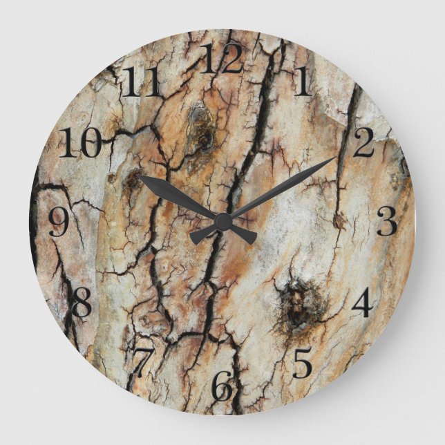 Altes Riss-Holzbäckerbild Große Wanduhr (Vorderseite)