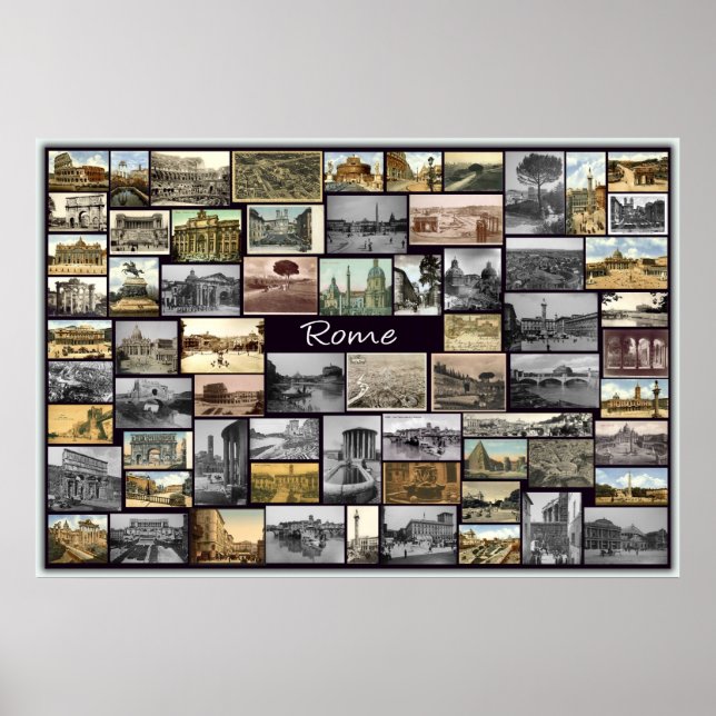 Altes Rom Collage Poster (Vorne)