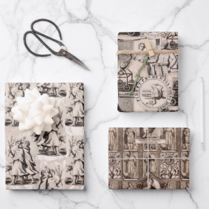Altes Rom Elegante Antique Collages Geschenkpapier Set
