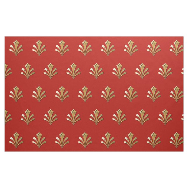 Altes römisches Goldmuster mit rotem Hintergrund Stoff (Fat Quarter (45,7 x 55,9 cm))