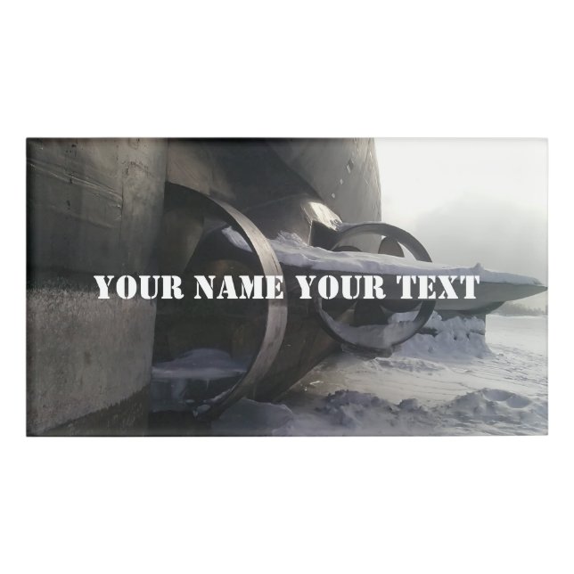 Altes rostes U-Boot Namenschild (Vorderseite)