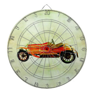 Altes rotes Auto Dartscheibe