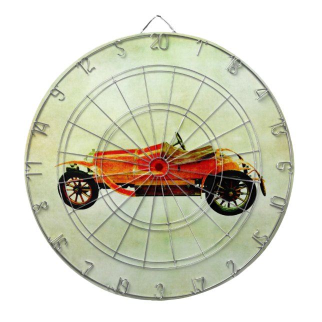 Altes rotes Auto Dartscheibe (vorne)
