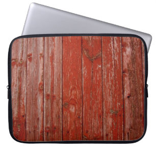 Altes rotes Holz Laptopschutzhülle