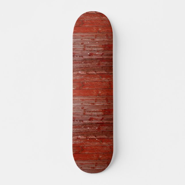 Altes rotes Holz Skateboard (Vorne)