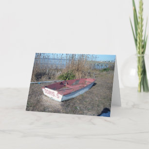 Altes Rustikales Ruderboot Karte