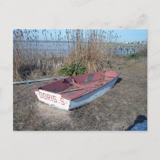 Altes Rustikales Ruderboot Postkarte (Vorderseite)