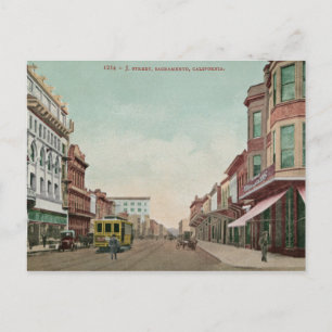 Altes Sacramento J. Street Postkarte