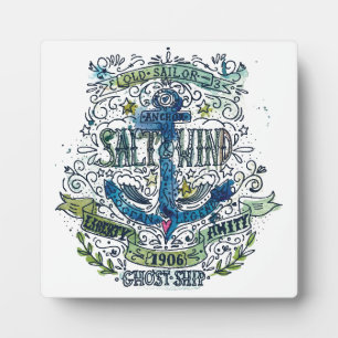 Altes Sailor Anchor Poster Fotoplatte