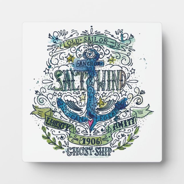 Altes Sailor Anchor Poster Fotoplatte (Vorderseite)