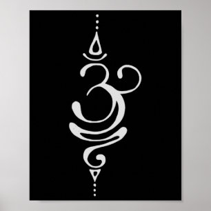 Altes Sanskrit Atme Om Yoga Meditation Symbol Poster