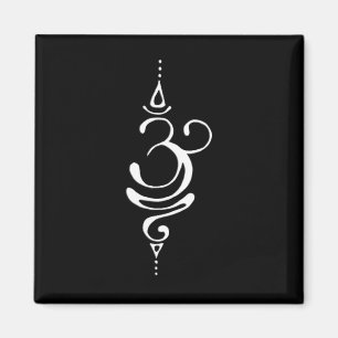 Altes Sanskrit-Symbol für Atem Inspiration Om Magnet