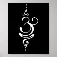 Altes Sanskrit-Symbol für Atem Inspiration Om
