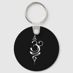 Altes Sanskrit-Symbol für Atmung Inspiration Om Schlüsselanhänger