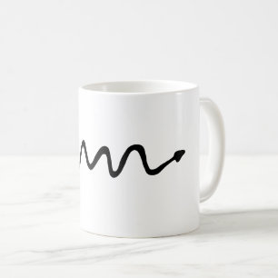 altes Schlangengeoglyphen-Symbol Petroglyphe Kaffeetasse