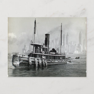 Altes Schleppschiff an der Wasserfront Brooklyn Ma Postkarte