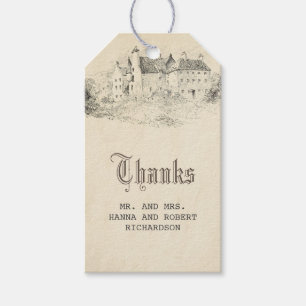 Altes Schloss Messe Hochzeit Vintag Geschenkanhänger