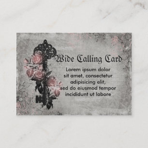 Altes Schlüssel-und Rosen-Gewohnheits-Foto Telefonnummerkarte