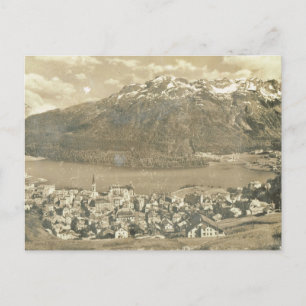 Altes Schweiz, St Moritz und See 1906 Postkarte