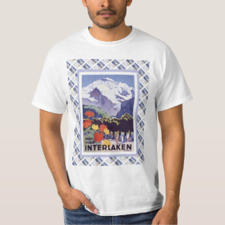 Altes Schweizer Eisenbahnplakat Interlaken T-Shirt