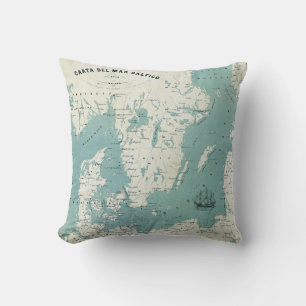 Altes Seekarten Kissen