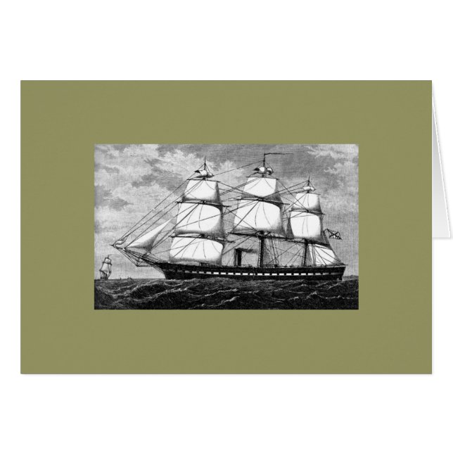 Altes Segelschiff (Vorderseite (Horizontal))