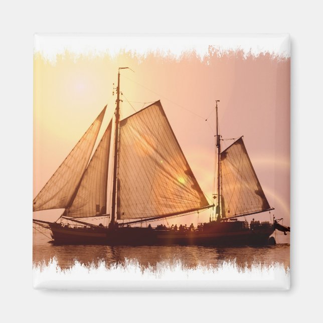 Altes Segelschiff-Magnet Magnet (Vorne)