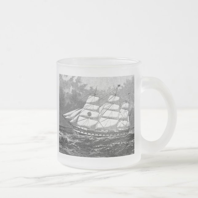 Altes Segelschiff Mattglastasse (Rechts)