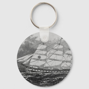 Altes Segelschiff Schlüsselanhänger