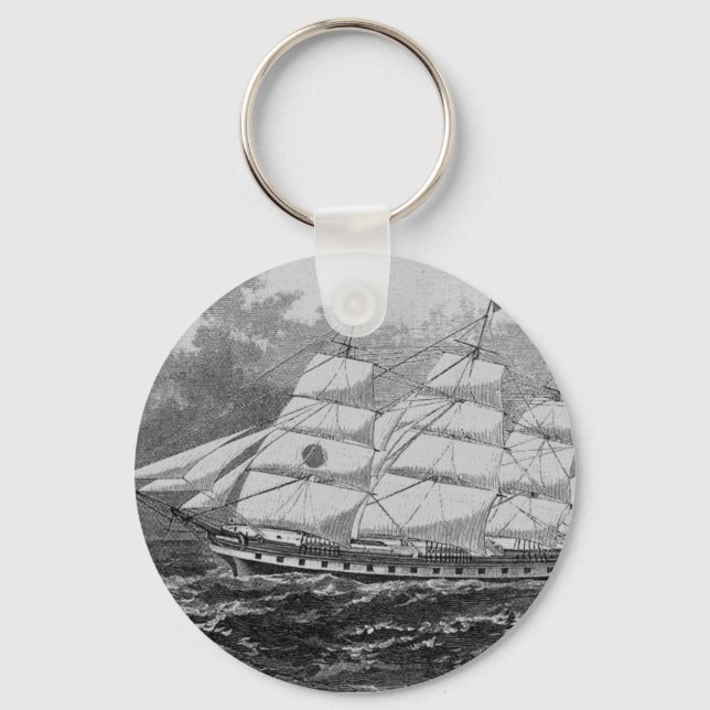Altes Segelschiff Schlüsselanhänger (Vorderseite)