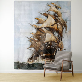 Altes Segelschiff Wandteppich
