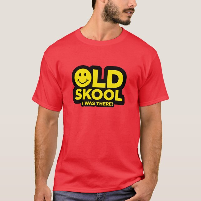 Altes Skool - ich war dort Shirt - saures Rot (Vorderseite)